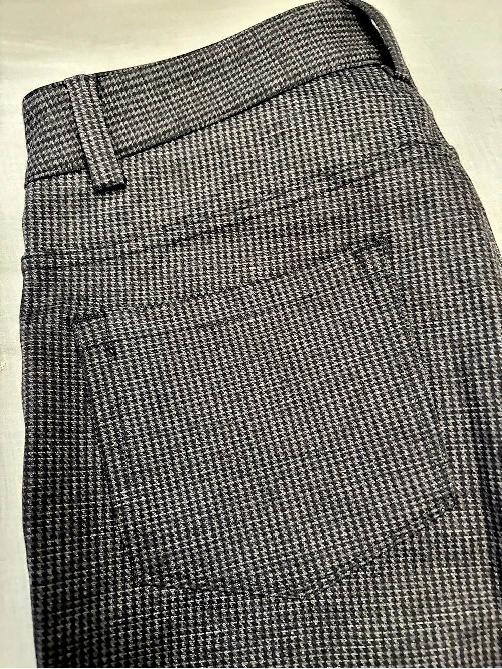 DKNY Jeans Houndstooth Trousers in Black & Gray